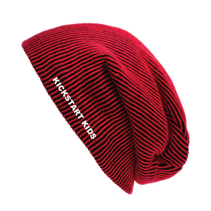 Slouch Beanie - Red/Black